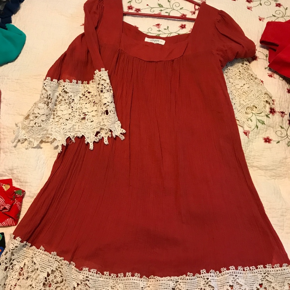 Umgee dress with lace trim